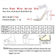 Eilyken 2022 New Summer Fashion Design Weave Women Sandals Transparent Strange High heels Ladies Sandals Open Toe Shoes