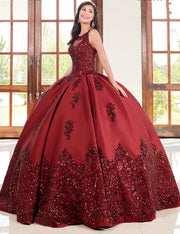 Vintage Dark Red Quinceañera Dress 2023