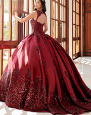 Vintage Dark Red Quinceañera Dress 2023
