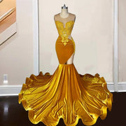Elegant Velvet Mermaid Prom Dress