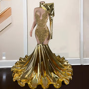 2024 Sexy Gold Prom Dress