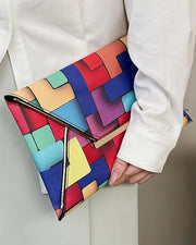 Colorblock Envelope Clutch Bag