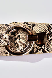 Snake print belt