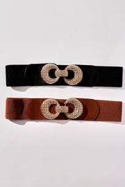 DOUBLE BUCKLET STRETCH BELT