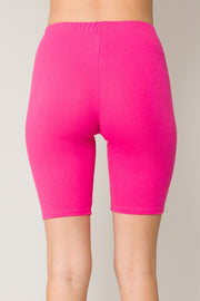 Plus Size Basic Cotton Active Yoga Biker Shorts
