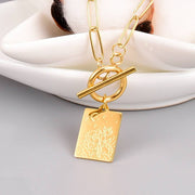 18K Gold Rose Plate OT Necklace