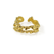 Gold Irregular Lava Ring