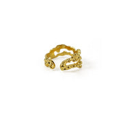 18K Gold Irregular Lava Ring