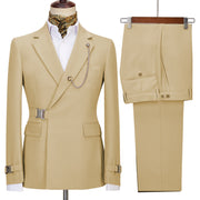 2 Pieces Light brown Men's Business Suits 