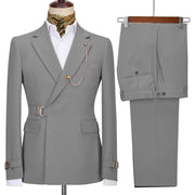 2 Pieces grey Men's Business Suits