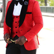 Fashion Men Wedding Groom Blazer Business Casual Suits Italian Design Slim Custom Made Three-piece Set Jacket Pants Vest