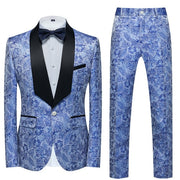 Fashion New Men's Casual Boutique Business Wedding Host Flower Color Suits 3 Pcs Set Dress Blazers Jacket Pants Vest Coat
