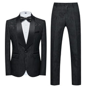 2023 Fashion New Men's Casual Boutique Business Wedding Host Flower Color Suits 3 Pcs Set Dress Blazers Jacket Pants Vest Coat
