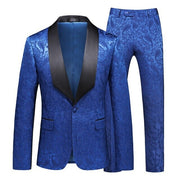 2023 New Business Korean Version Men's Large Size Suit Two-piece Match Color Collar Dress Wedding Groom Suit Costume Homme