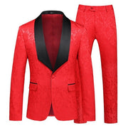 2023 New Business Korean Version Men's Large Size Suit Two-piece Match Color Collar Dress Wedding Groom Suit Costume Homme