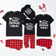 2023 New Short Sleeve Family Christmas Pajamas Set Cartoon Cute Soft 2 Pieces Suit Adults Kids Matching Outfits Baby&Dog Rompers