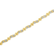 Yellow Plated Sterling Silver 1/2ct TDW Diamond