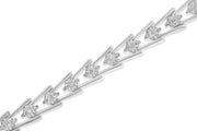 Sterling Silver 1/2 ct TDW Diamond Wave-Style Link