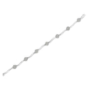 Sterling Silver 1/4ct TDW Diamond Link Bracelet