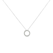 Sterling-Silver 1/4ct TDW Diamond Hoop Circle