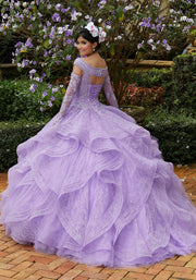 Light Purple Quinceanera Ball Gown with Detachable Sleeves