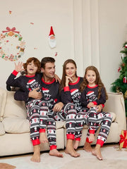 Family Matching Clothing Christmas Pajamas Set Fashion Xmas Hat Letter Print Father Mommy and Me Xmas costume Baby Jumpsuit Paj