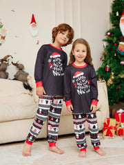 Family Matching Clothing Christmas Pajamas Set Fashion Xmas Hat Letter Print Father Mommy and Me Xmas costume Baby Jumpsuit Paj