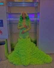 2024 Glam: Fruit Green Mermaid Evening Dress