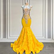 Sunny Splendor: 2024 Yellow Mermaid Prom Elegance