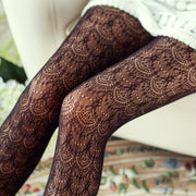 Sexy Women Mesh Pantyhose Stockings Carving Women Tights Lace Woman Silk Stockings  Hollow Out Tight Woman Tattoo Collant Femme