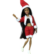 Kids Gift 30CM African Black Doll Moveable Joint Body Doll Toys For Girls