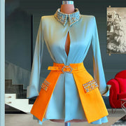 Light Blue 2-Piece Cocktail Gown