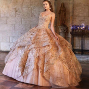 Luxury Sparkly Quinceanera Dresses 2021 Off Shoulder Sleeveless Lace Sequined Beads Pageant Party Princess Sweet 15 Ball Gown