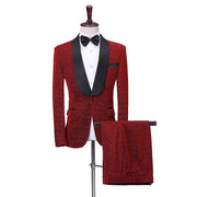 Male Host Green Fruit Collar Color Bright Silk Suit Singer Stage Performance Suit Studio Bar DJ Male Dress Costume Homme Terno