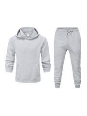 New Solid Hoodie Workout Clothes Set