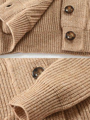 Versatile Solid Casual Men Winter Cardigan Sweater