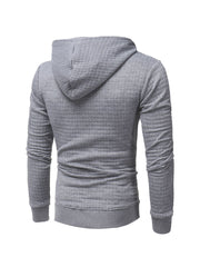 Casual Patch Long Sleeve Hoodie For Men