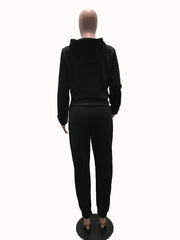 Plus Size Hooded Long Sleeve Exercise Clothes