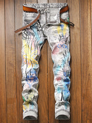 Funny Attractive Graffiti Abstract Long Men Jeans