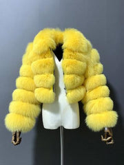 Elegant Zipper Down Ladies Faux Fur Winter Coats
