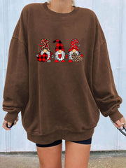 Christmas Plaid Santa Claus Sweatshirt For Women