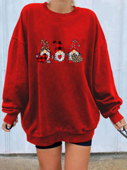 Christmas Plaid Santa Claus Sweatshirt For Women