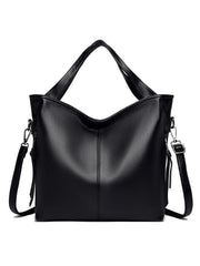 Travel  Solid Black Large Tote Bags For Women