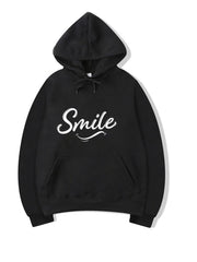 Casual Letter Print Long Sleeve Pullover Hoodie