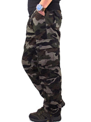 Sporty Pockets Camouflage Men Tracksuit Bottoms