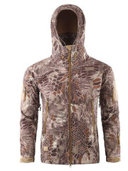 Animal Print Long Sleeve Waterproof Jacket For Men