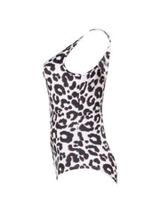Sexy Sleeveless Leopard Print One-Piece Swimsuit For Women
