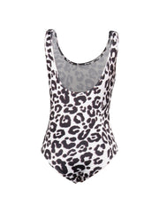 Sexy Sleeveless Leopard Print One-Piece Swimsuit For Women