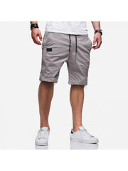 Casual Sports Pure Color Drawstring Shorts For Men