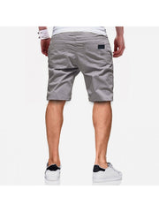 Casual Sports Pure Color Drawstring Shorts For Men